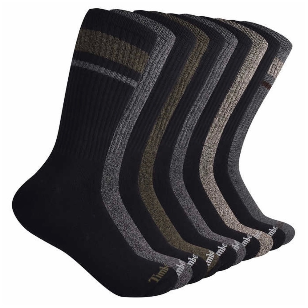 Timberland Men’s Cushioned Crew Socks Cotton Blend 10 Pairs Bundle Size 6-12 NWT - Picture 3 of 15